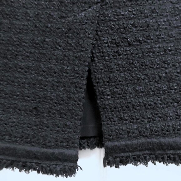 Cute Talbots Black Textured Pencil Skirt with FUN Furry Hem!!! - Picture 5 of 15